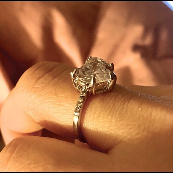 The Best seller!Delicate 925 Silver & CZ  Heart Ring sz 6 - Picture 11 of 15